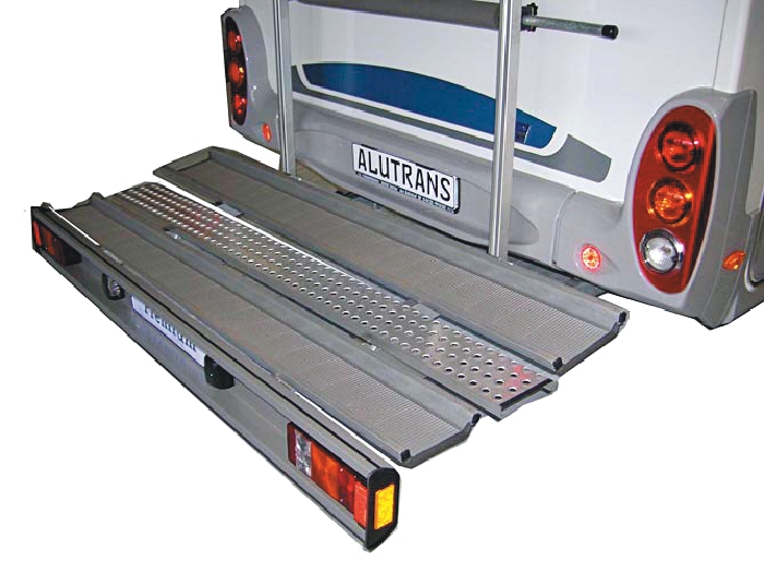 ALUTRANS Premium 2 Roller/ Motorradträger, 150kg spez. für Ford Transit FT 300-350 Bj. 2000-2014-o-AHK