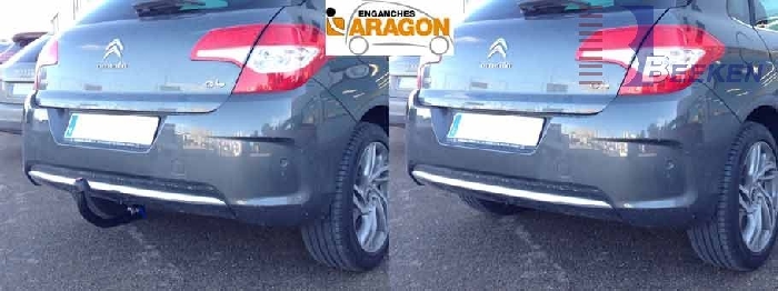 Anhängerkupplung für Citroen-C4 5 türig, Baureihe 2010-2020 V-abnehmbar