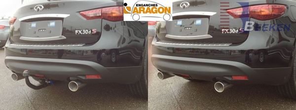 Anhängerkupplung für Infiniti-FX 30 S51, mit Benzinmotor, Baureihe 2012- starr