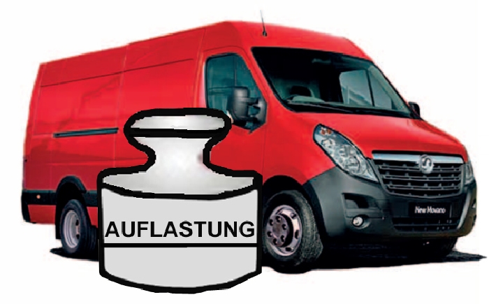 Auflastung für Opel Movano III (X62) Frontantrieb (Typ MS/MR/MW), Bj. 2014-2019 8 Zoll, Semi Air Komfortset-LCV, syst. LF1
