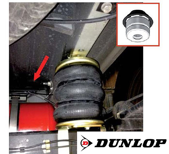 Ford Transit, Frontantrieb, Baujahr 2006-2014, Achse 70x90mm, Pralldämpfer 1, passende Zusatz-Luftfederung 8 Zoll Zweikreis Doppelfaltenbalg- Anlage, syst. LF3- zzgl. Montagekosten bei uns im Haus.