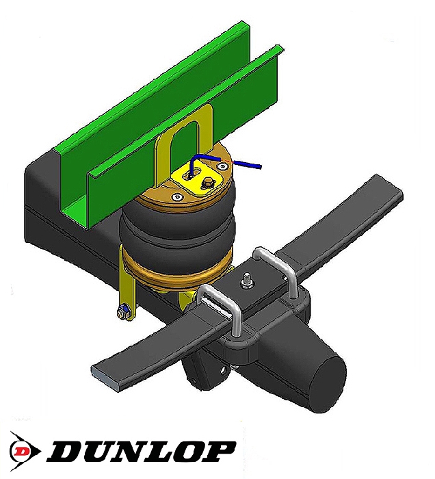 Ford Transit, Heckantrieb, Baujahr 1989-2000 mit Guss-Achse, passende Zusatz-Luftfederung 8 Zoll Zweikreis Doppelfaltenbalg- Anlage, syst. LF3- zzgl. Montagekosten bei uns im Haus.
