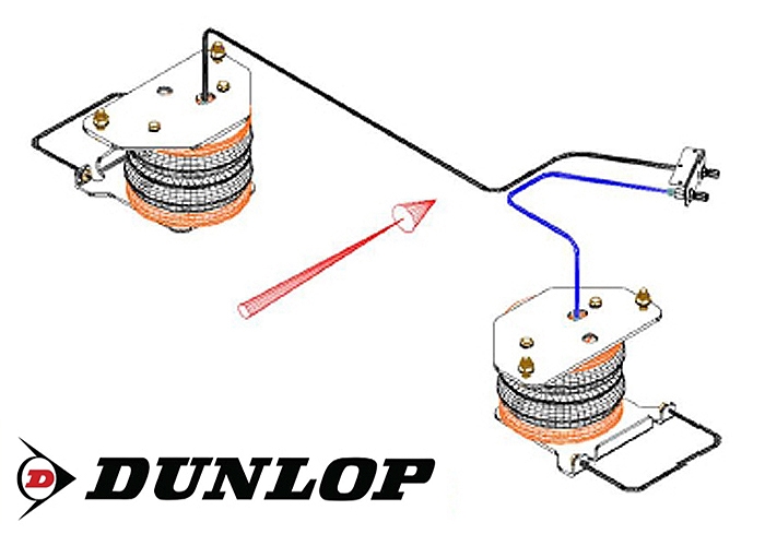 Iveco Daily 60C-65C Bj. 2014-, passende Zusatz-Luftfederung 8 Zoll Zweikreis Faltenbalg- Anlage, syst. LF3- zzgl. Montagekosten bei uns im Haus.