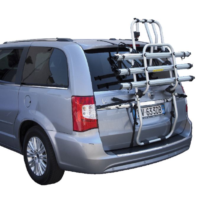 Kia Sportage (JE), 5-T SUV Bj. 2004-2010, kompatibler Fabbri Fahrradträger f. 3 Fahrräder - für Heckträger für Kia Kia Sportage (JE), 5-T SUV Bj. 2004-2010 kompatibler 3er Fahrradträger