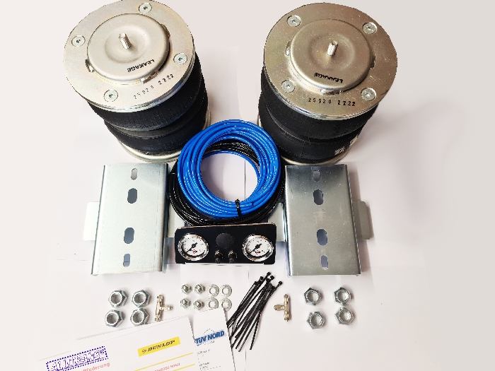 Citroen Jumper Eurochassis 244 (2002-2005), FZG. m. ABS, passende Zusatz-Luftfederung 8 Zoll Zweikreis Doppelfaltenbalg- Anlage Dunlop, syst. LF3