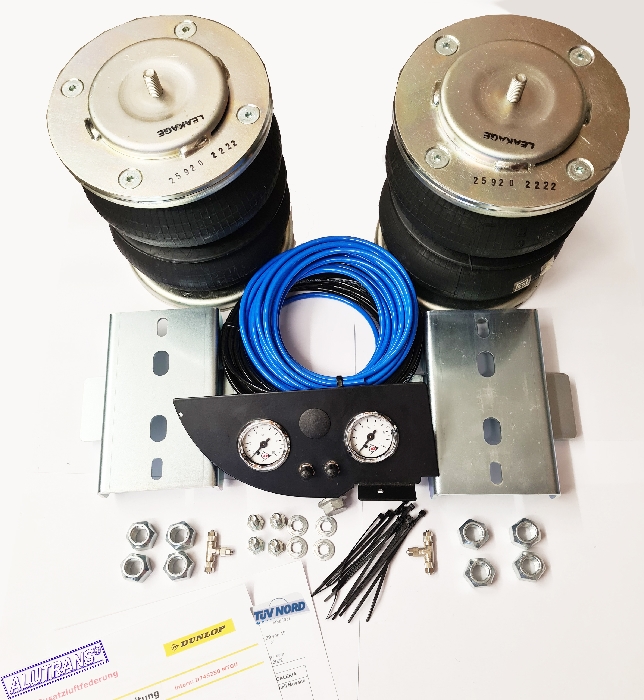 Citroen Jumper Eurochassis X250 (2006-2014), passende Zusatz-Luftfederung 8 Zoll Zweikreis Doppelfaltenbalg- Anlage, Dunlop, syst. LF3