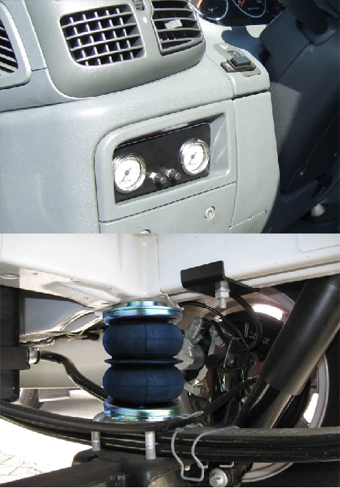 Peugeot Boxer Eurochassis 244 (2002-2005), FZG. m. ABS, passende Zusatz-Luftfederung 8 Zoll Zweikreis Doppelfaltenbalg- Anlage Dunlop, syst. LF3