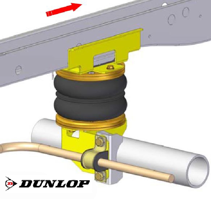 MAN TGE, 4x4, Baujahr 2017-, passende Zusatz-Luftfederung 8 Zoll Doppelfaltenbalg- Anlage, syst. LF3- zzgl. Montagekosten bei uns im Haus.