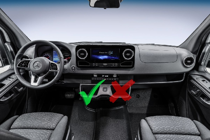 Mercedes Sprinter Bj. 2018-, Modelle 211-319 Allrad, Fach links, passende Zusatz-Luftfederung 8 Zoll Zweikreis Doppelfaltenbalg- Anlage, Semi Air Komfortset, syst. LF1