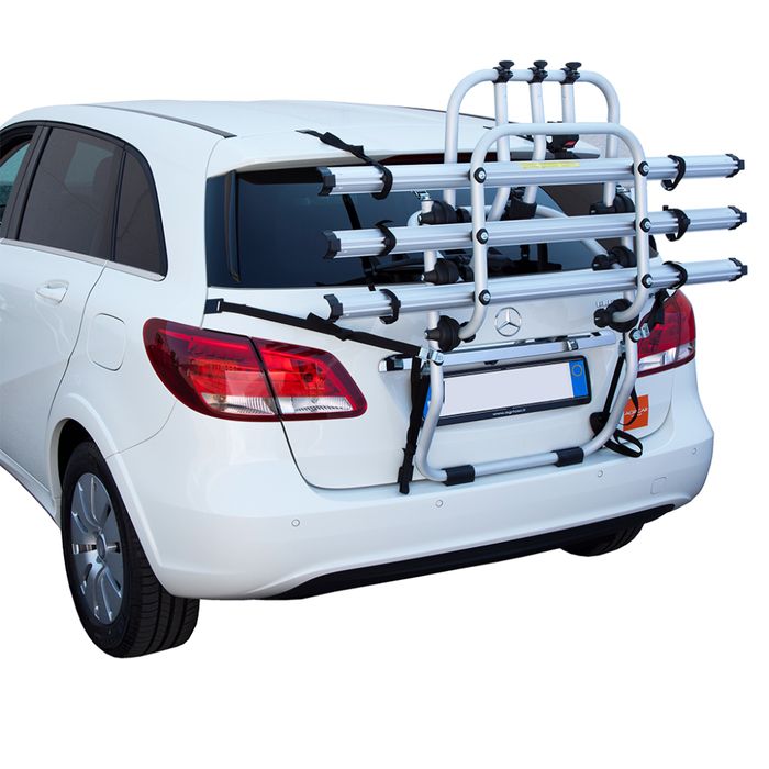 Peugeot 4007, 5-T SUV Bj. 2007-2012, kompatibler Fabbri Fahrradträger f. 3 Fahrräder - für Heckträger für Peugeot Peugeot 4007, 5-T SUV Bj. 2007-2012 kompatibler 3er Fahrradträger